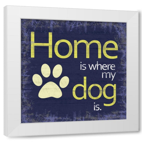 Dogs Home White Modern Wood Framed Art Print by Gibbons, Lauren