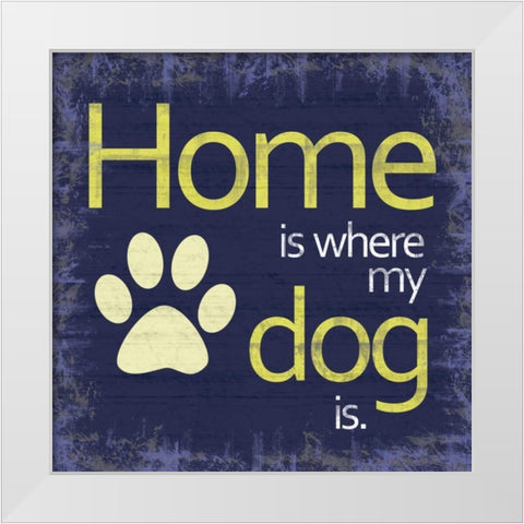 Dogs Home White Modern Wood Framed Art Print by Gibbons, Lauren
