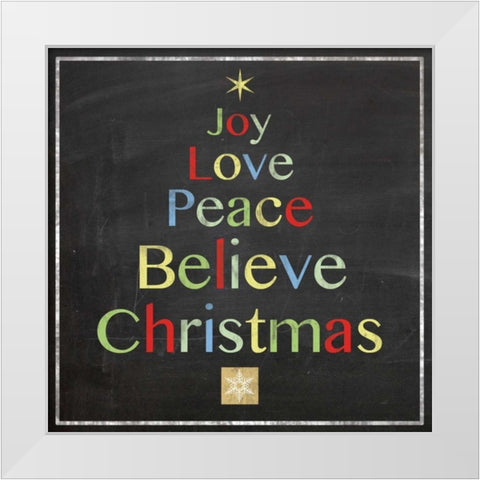 Christmas Tree Board White Modern Wood Framed Art Print by Gibbons, Lauren