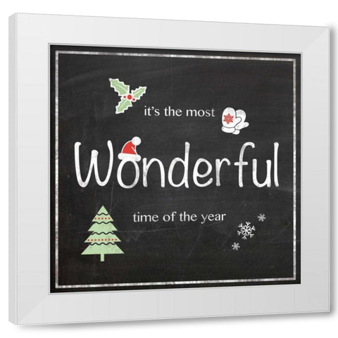 Wonderful Time White Modern Wood Framed Art Print by Gibbons, Lauren