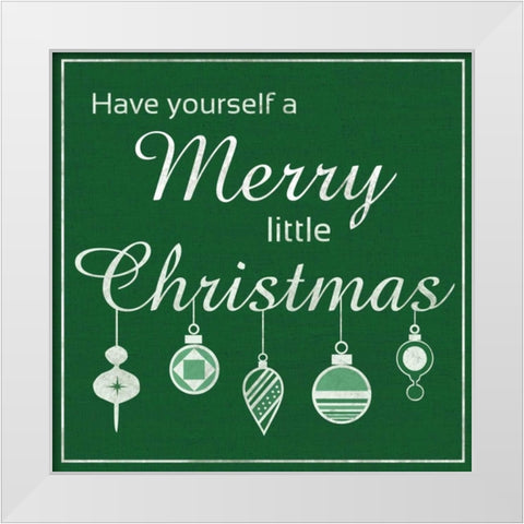 Merry Christmas White Modern Wood Framed Art Print by Gibbons, Lauren