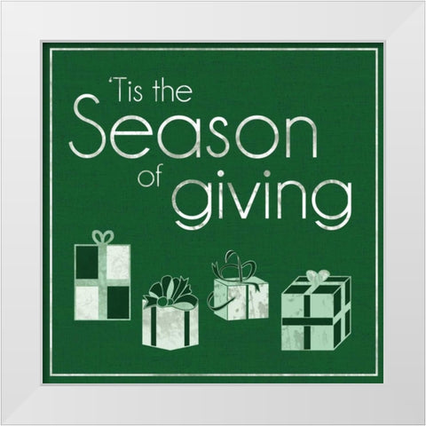 Giving White Modern Wood Framed Art Print by Gibbons, Lauren