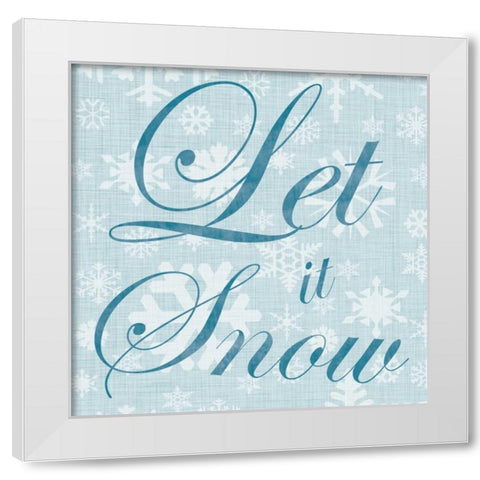 Let It Snow White Modern Wood Framed Art Print by Gibbons, Lauren