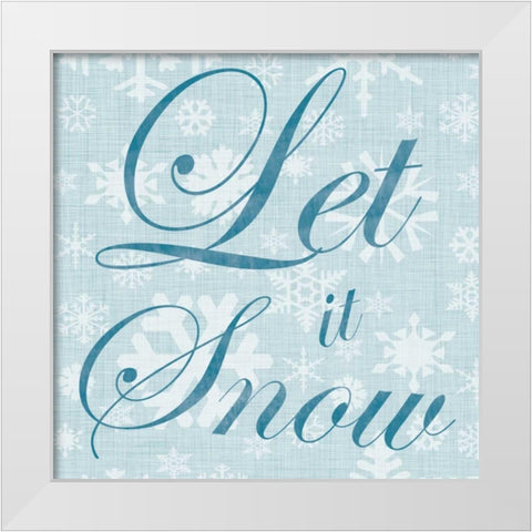 Let It Snow White Modern Wood Framed Art Print by Gibbons, Lauren