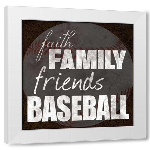 Baseball Friends White Modern Wood Framed Art Print by Gibbons, Lauren