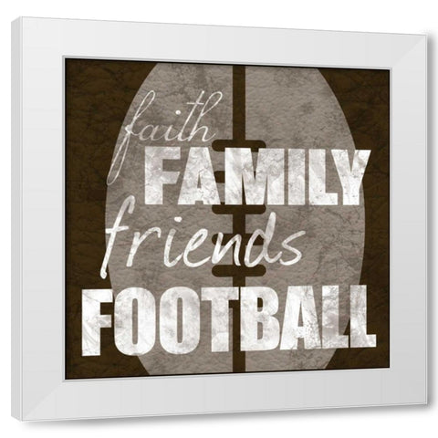 Football Friends White Modern Wood Framed Art Print by Gibbons, Lauren