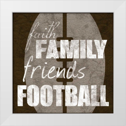 Football Friends White Modern Wood Framed Art Print by Gibbons, Lauren