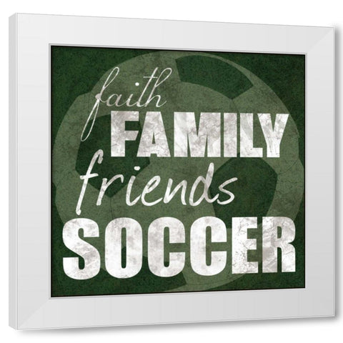 Soccer Friends White Modern Wood Framed Art Print by Gibbons, Lauren