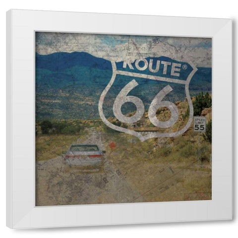 Route 66 White Modern Wood Framed Art Print by Gibbons, Lauren