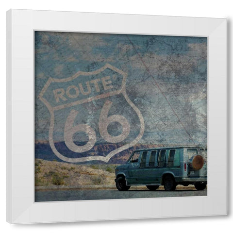 Route 66 Van White Modern Wood Framed Art Print by Gibbons, Lauren