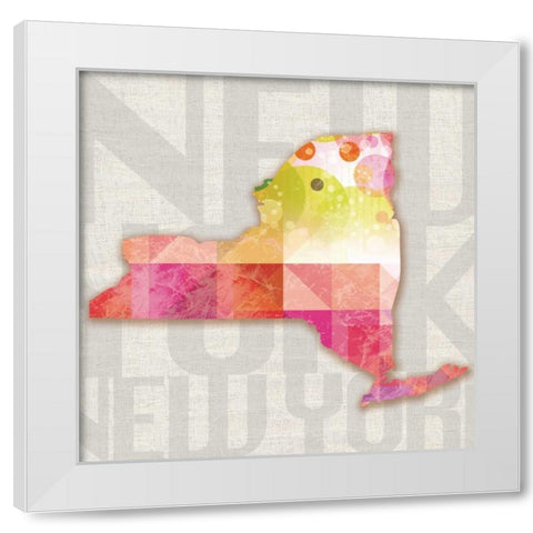 Gumdrops In New York White Modern Wood Framed Art Print by Gibbons, Lauren