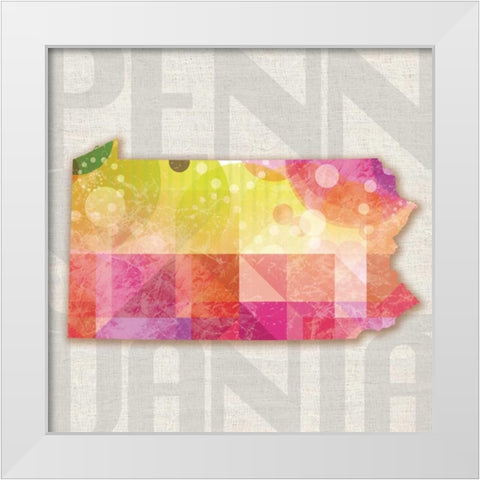 Gumdrops In Pennsylvania White Modern Wood Framed Art Print by Gibbons, Lauren