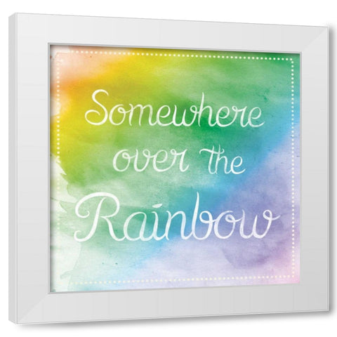 Over The Rainbow White Modern Wood Framed Art Print by Gibbons, Lauren