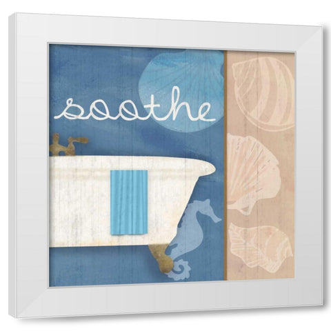 Soothing Bath White Modern Wood Framed Art Print by Gibbons, Lauren