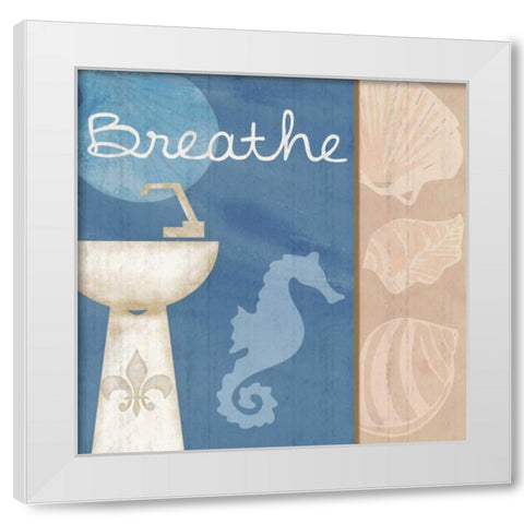 Breathe Sink White Modern Wood Framed Art Print by Gibbons, Lauren