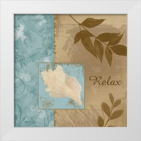 Coastal Relaxation White Modern Wood Framed Art Print by Gibbons, Lauren