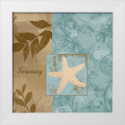 Coastal Serenity White Modern Wood Framed Art Print by Gibbons, Lauren