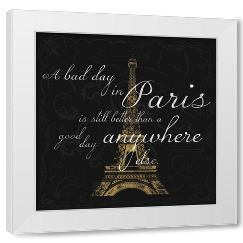 Paris Square BG White Modern Wood Framed Art Print by Gibbons, Lauren