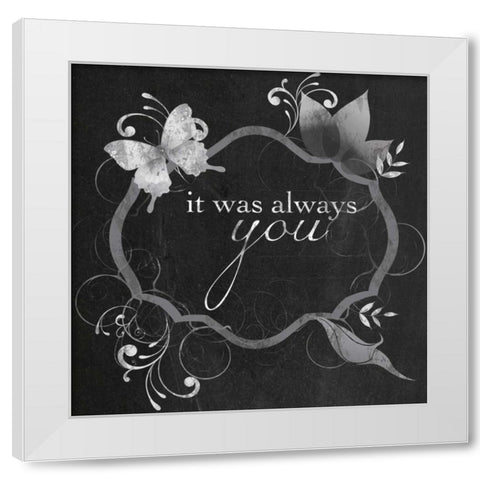 You Always White Modern Wood Framed Art Print by Gibbons, Lauren