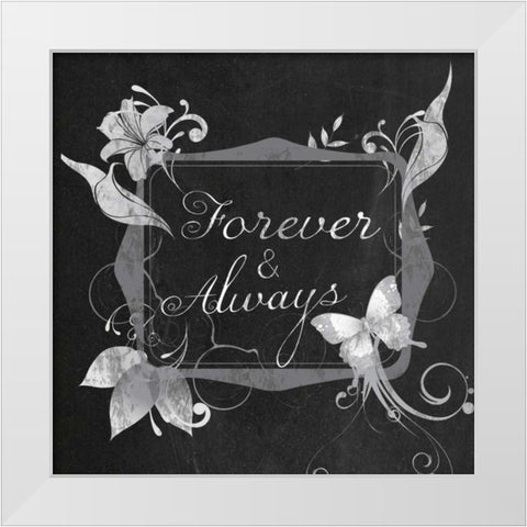 Forever Always White Modern Wood Framed Art Print by Gibbons, Lauren