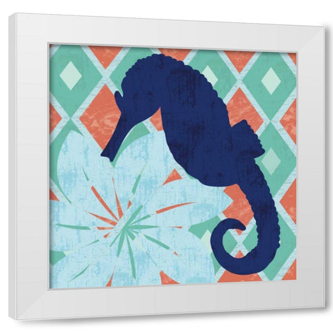 Under the Sea Horsie White Modern Wood Framed Art Print by Gibbons, Lauren