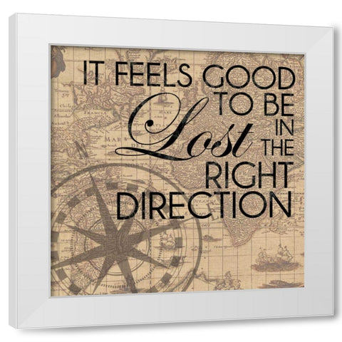 Right Direction White Modern Wood Framed Art Print by Gibbons, Lauren