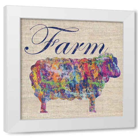 Sheep Farm White Modern Wood Framed Art Print by Gibbons, Lauren