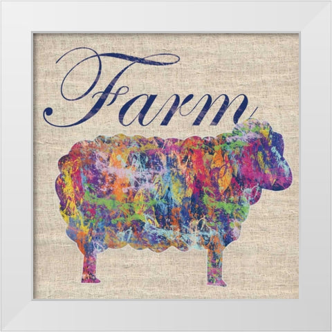 Sheep Farm White Modern Wood Framed Art Print by Gibbons, Lauren