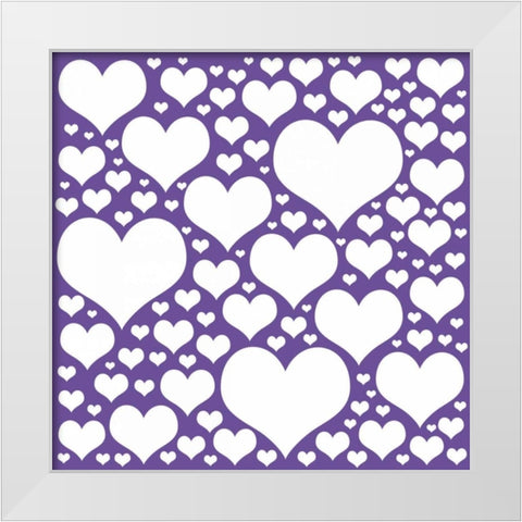 Purple Heart Storm White Modern Wood Framed Art Print by Gibbons, Lauren