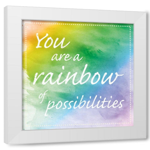 Rainbow Possibilites White Modern Wood Framed Art Print by Gibbons, Lauren