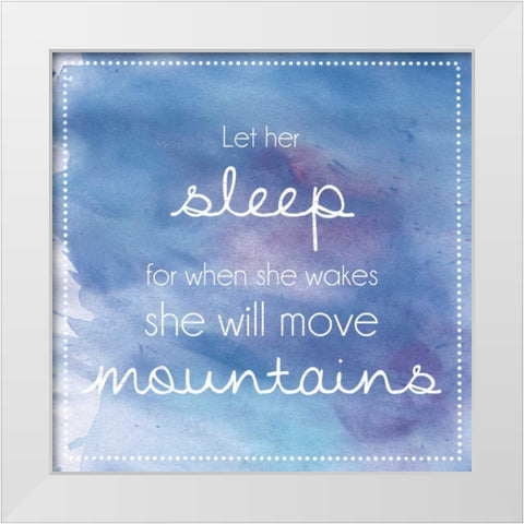 Sleeping Mountains White Modern Wood Framed Art Print by Gibbons, Lauren
