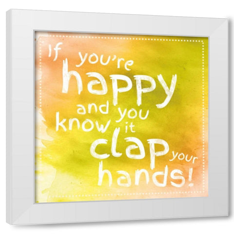 Clap Your Hands 2 White Modern Wood Framed Art Print by Gibbons, Lauren
