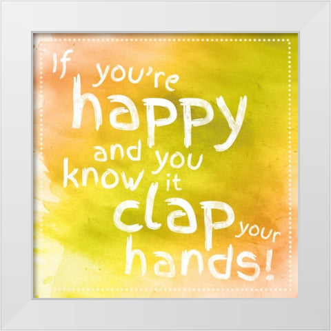 Clap Your Hands 2 White Modern Wood Framed Art Print by Gibbons, Lauren