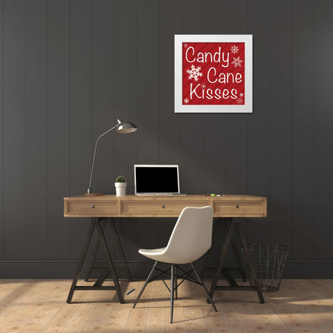 Candy Cane White Modern Wood Framed Art Print by Gibbons, Lauren
