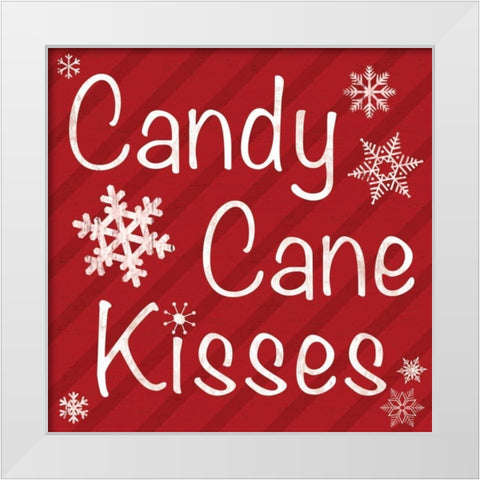 Candy Cane White Modern Wood Framed Art Print by Gibbons, Lauren