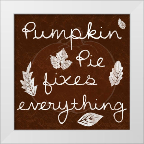 Pumpkin White Modern Wood Framed Art Print by Gibbons, Lauren