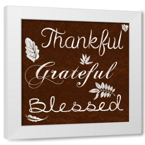 Thankful White Modern Wood Framed Art Print by Gibbons, Lauren