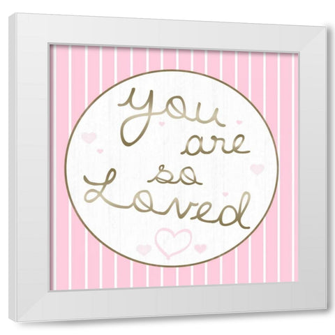 Loved White Modern Wood Framed Art Print by Gibbons, Lauren