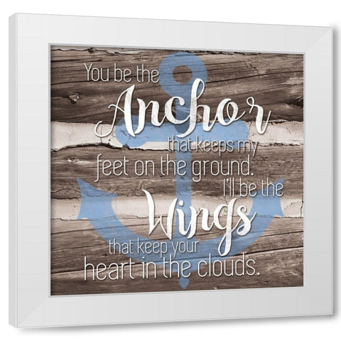 Anchor White Modern Wood Framed Art Print by Gibbons, Lauren