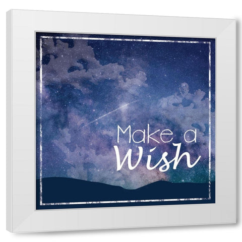 Make A Wish White Modern Wood Framed Art Print by Gibbons, Lauren