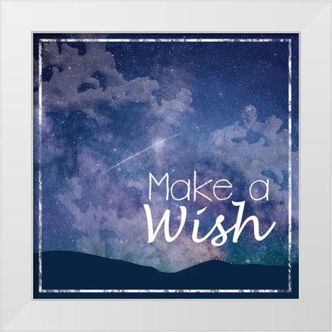 Make A Wish White Modern Wood Framed Art Print by Gibbons, Lauren