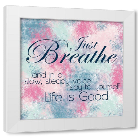 Breathe White Modern Wood Framed Art Print by Gibbons, Lauren