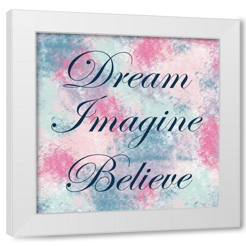 Dream Imagine White Modern Wood Framed Art Print by Gibbons, Lauren