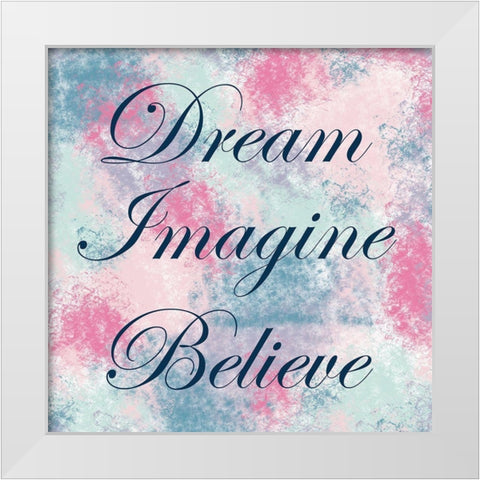 Dream Imagine White Modern Wood Framed Art Print by Gibbons, Lauren