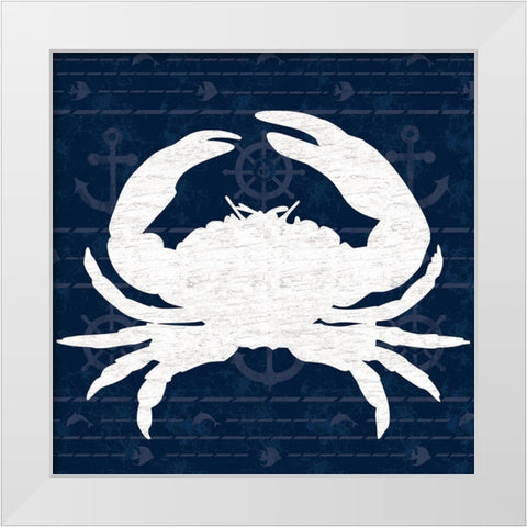 Crab 2 White Modern Wood Framed Art Print by Gibbons, Lauren
