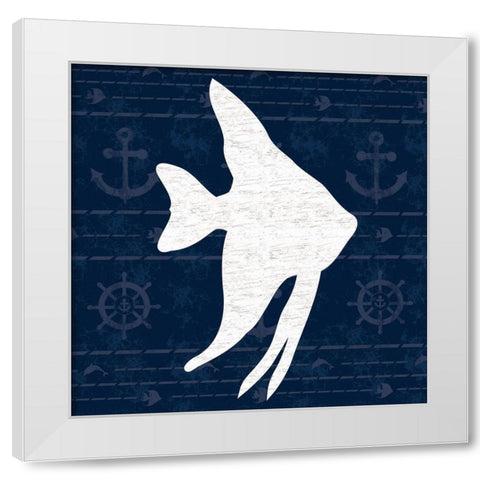 Fish 2 White Modern Wood Framed Art Print by Gibbons, Lauren