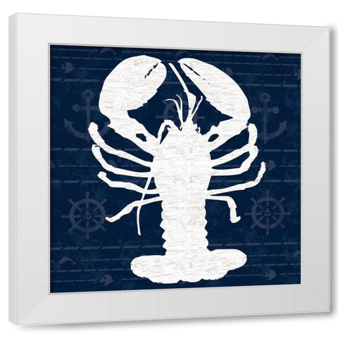 Lobster 2 White Modern Wood Framed Art Print by Gibbons, Lauren