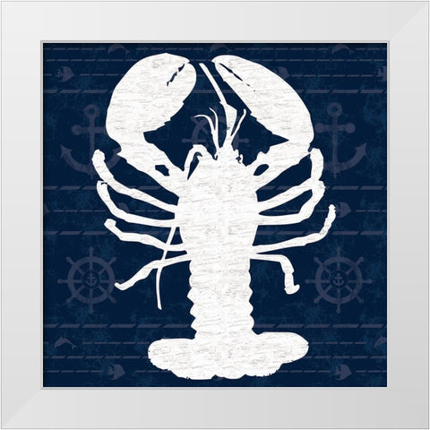 Lobster 2 White Modern Wood Framed Art Print by Gibbons, Lauren