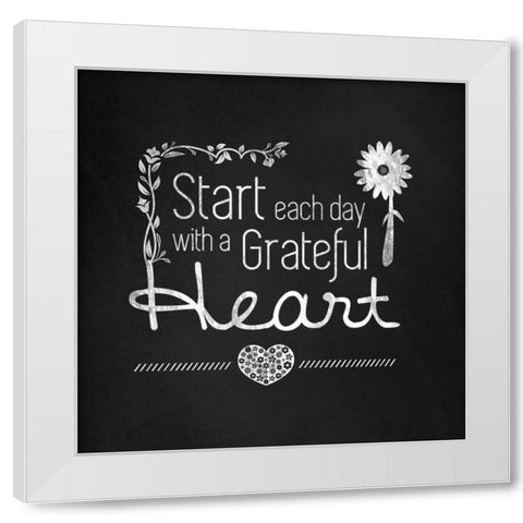 Heart White Modern Wood Framed Art Print by Gibbons, Lauren