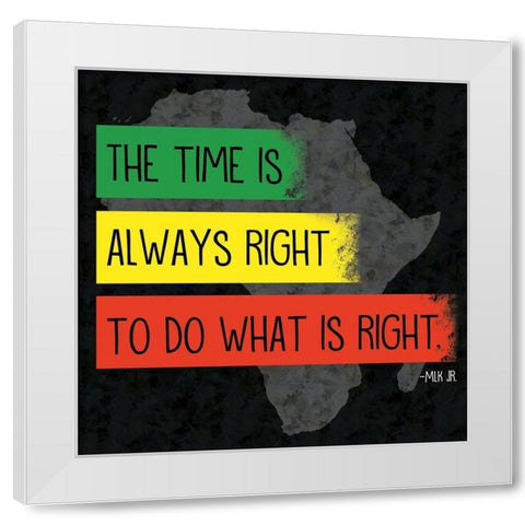 Quote 1 MLK White Modern Wood Framed Art Print by Gibbons, Lauren